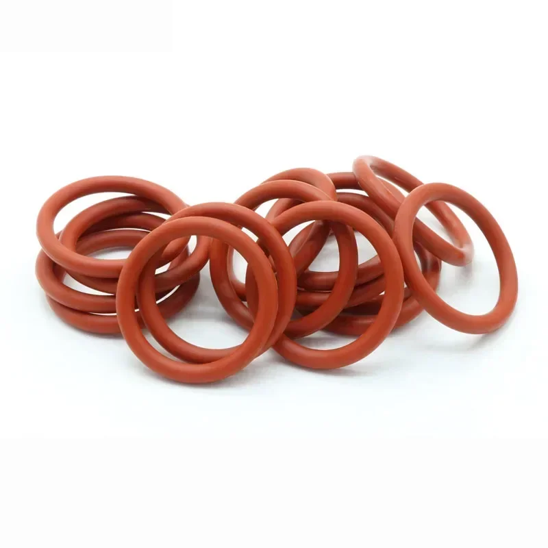 30pcs  VMQ O Ring Seal Gasket Thickness CS 3.5mm OD 12~46mm Silicone Rubber Insulated Waterproof Washer Round Shape Nontoxi Red