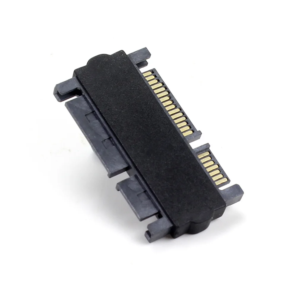 SATA 22P Male To Female 90 Degree Adapter SATA Steering Interface 7+15P SATA Revolving Female Interface