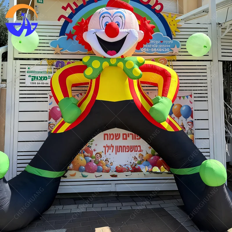 Customized large inflatable clown arch model with blower outdoor advertising activity inflatable decorative props