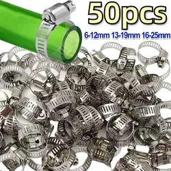 Stainless Steel Screw Band Hose Clamps Adjustable Faucet Water Pipes Fasteners Car Fuel Tube Pipe Clamp Worm Gear Plier Tools