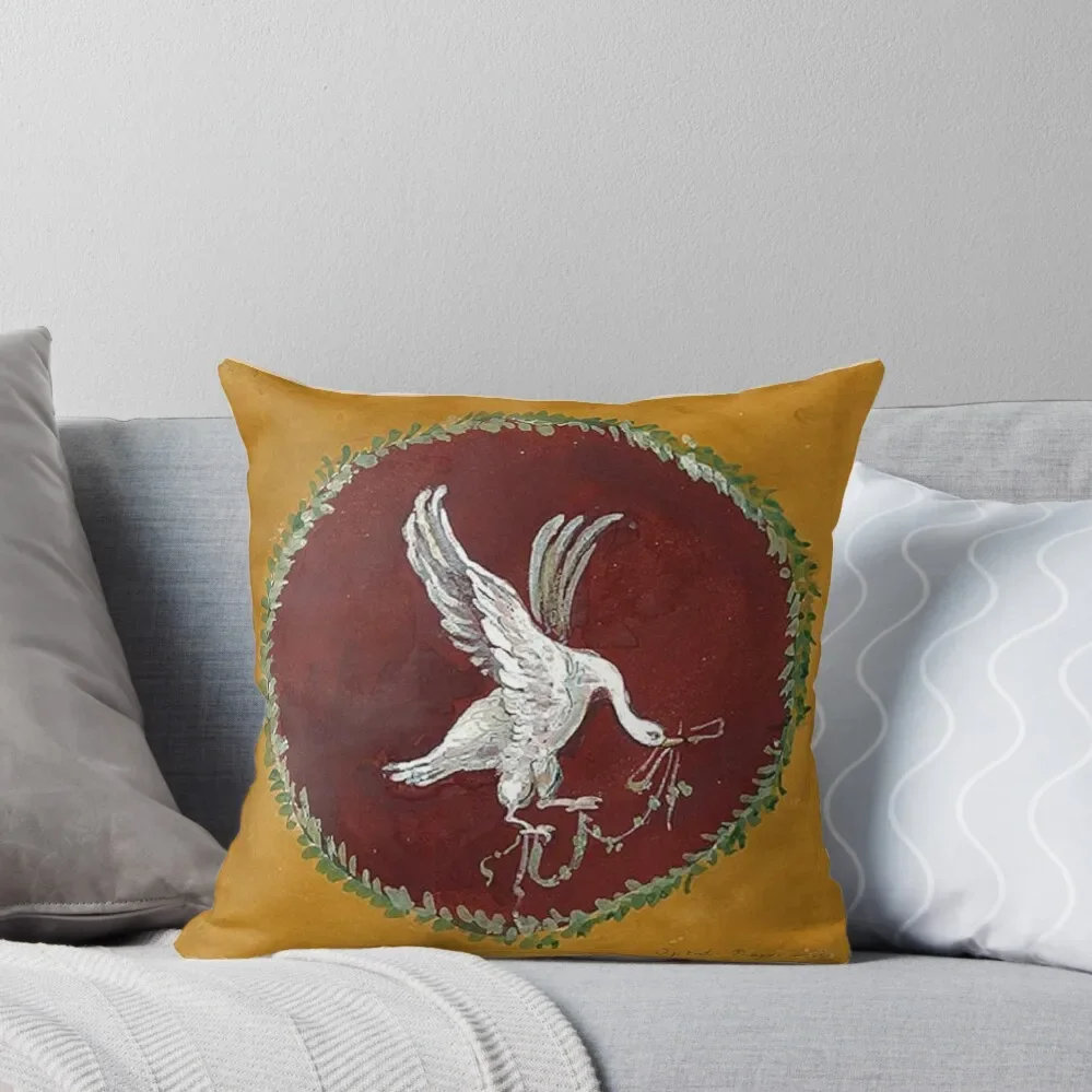 

Roman fresco of a Swan Throw Pillow Pillow Case Pillowcase pillowcases for sofa cushions Sofa Covers For Living Room Pillow