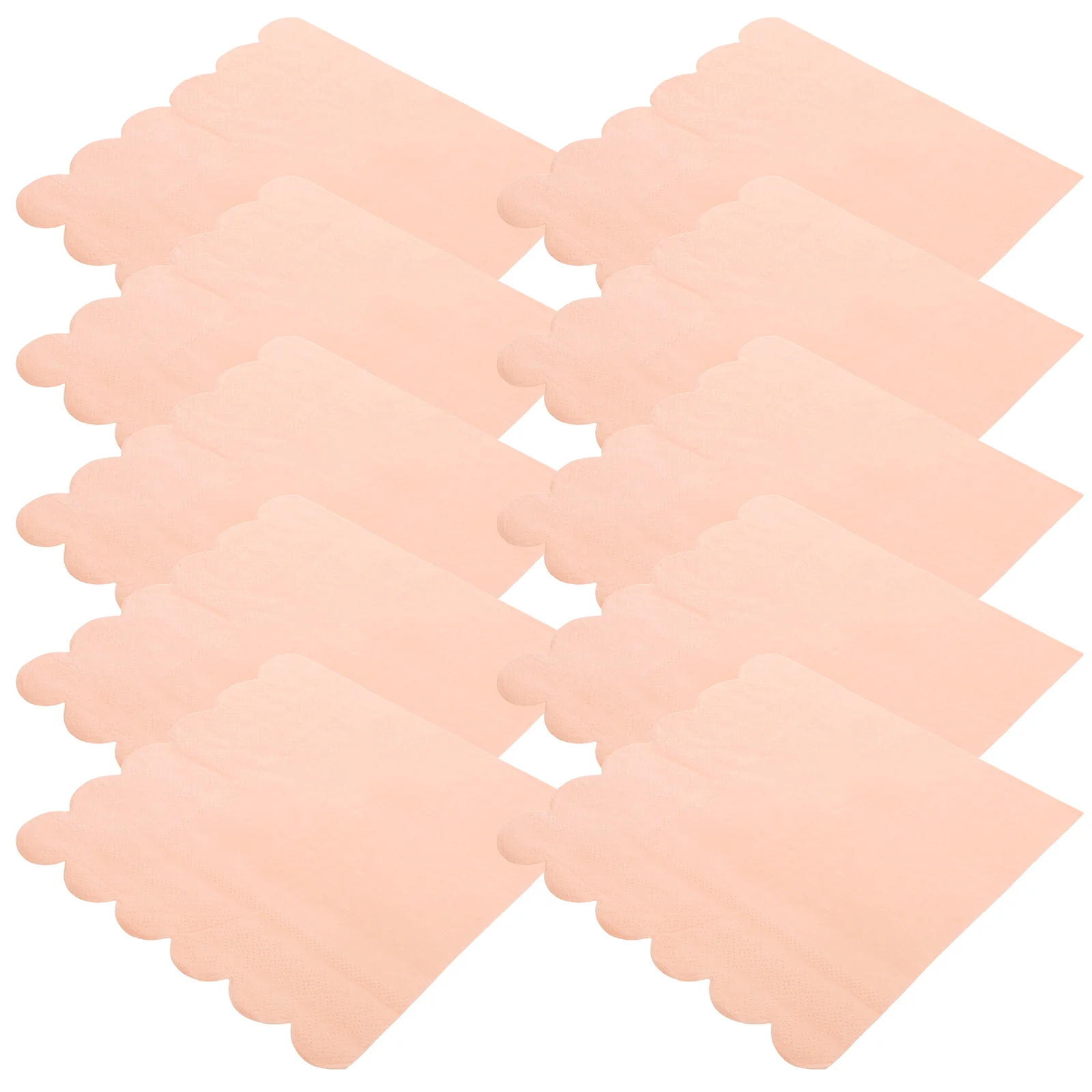 مناديل ورقية بحافة متموجة، لوازم الطاولة المزخرفة للاستعمال مرة واحدة لحفلات الزفاف والعشاء والولائم وديكورات العطلات