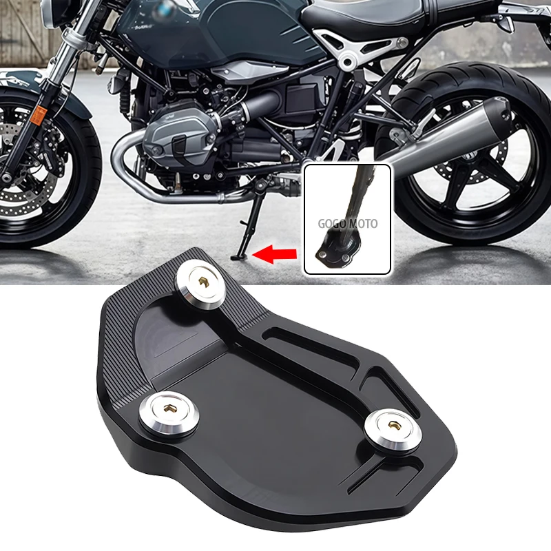 

New Motorcycle Side Stand Enlarger Extension Plate Pad For RnineT R nineT Pure Racer R9T Pure Scrambler Urban G/S/5 RNINET