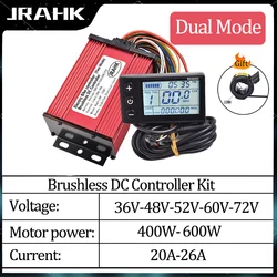 JRAHK Electric Bike Kit 72V 600w Controller 36V 500W Electric Scooter Controller 60V 1000W Controller 48V 26A Electric Moto