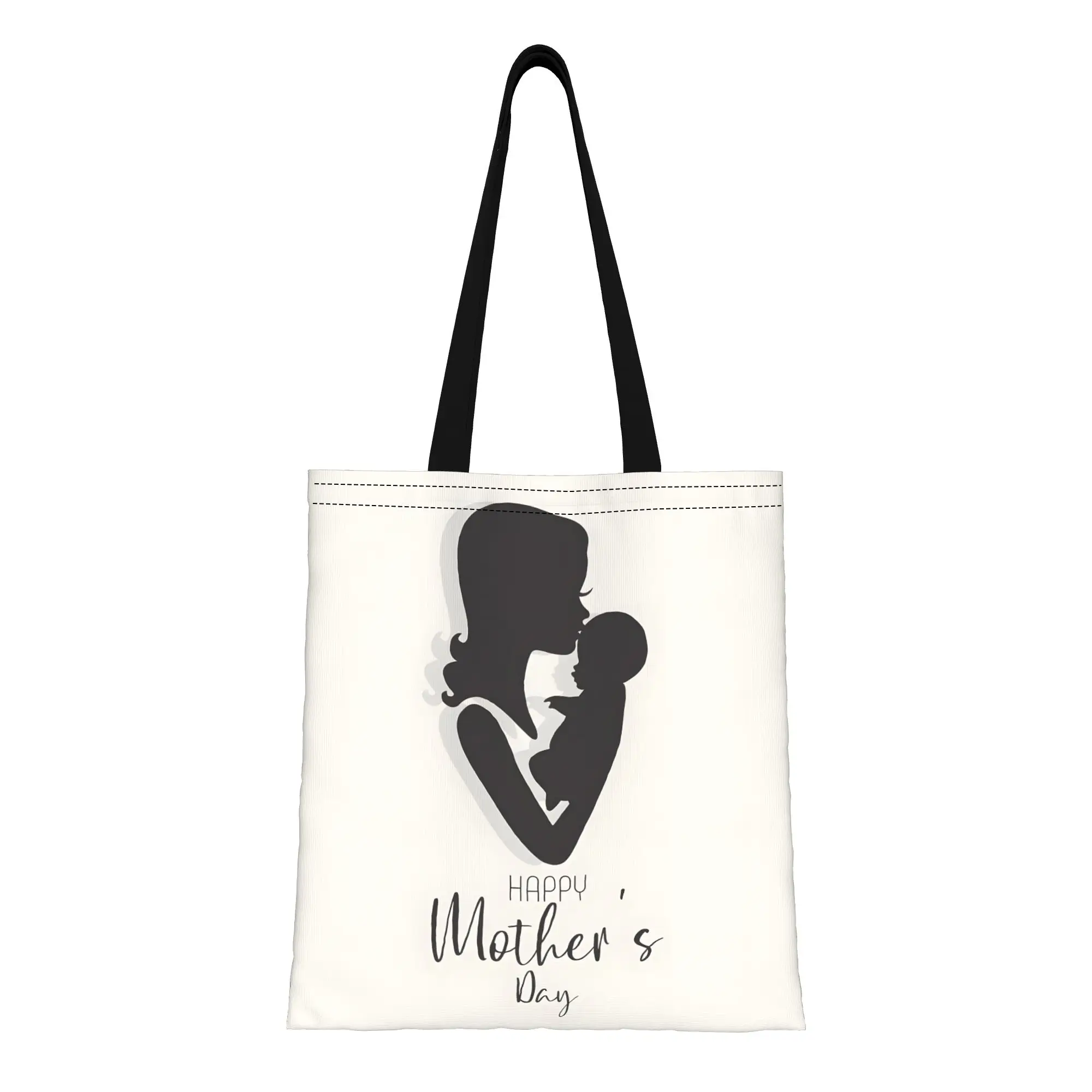 1PC A Loving Hug Mother's Day Gift Canvas Tote Bag Perfect for Shopping & Personal Use Great Gift