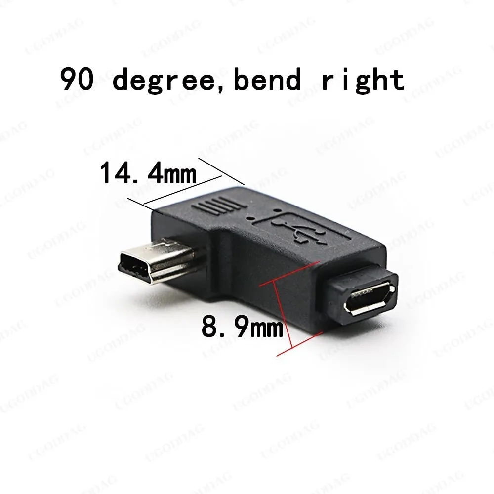 Micro USB żeńskie do Mini Adapter konwertera męskie złącze USB dla telefonów komórkowych MP3