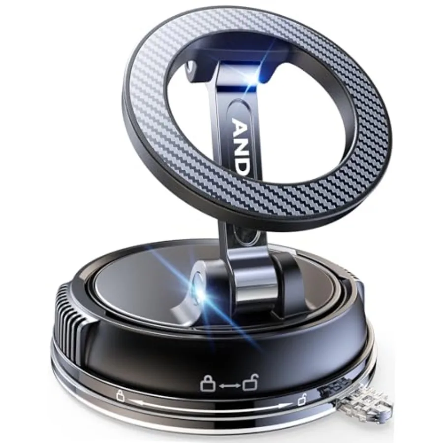 

Car Phone Holder for Magsafe [78+LBS Strongest Suction and 2400gf Magnetic] 360° Adjustable Car Phone Mount, Phone Holders for