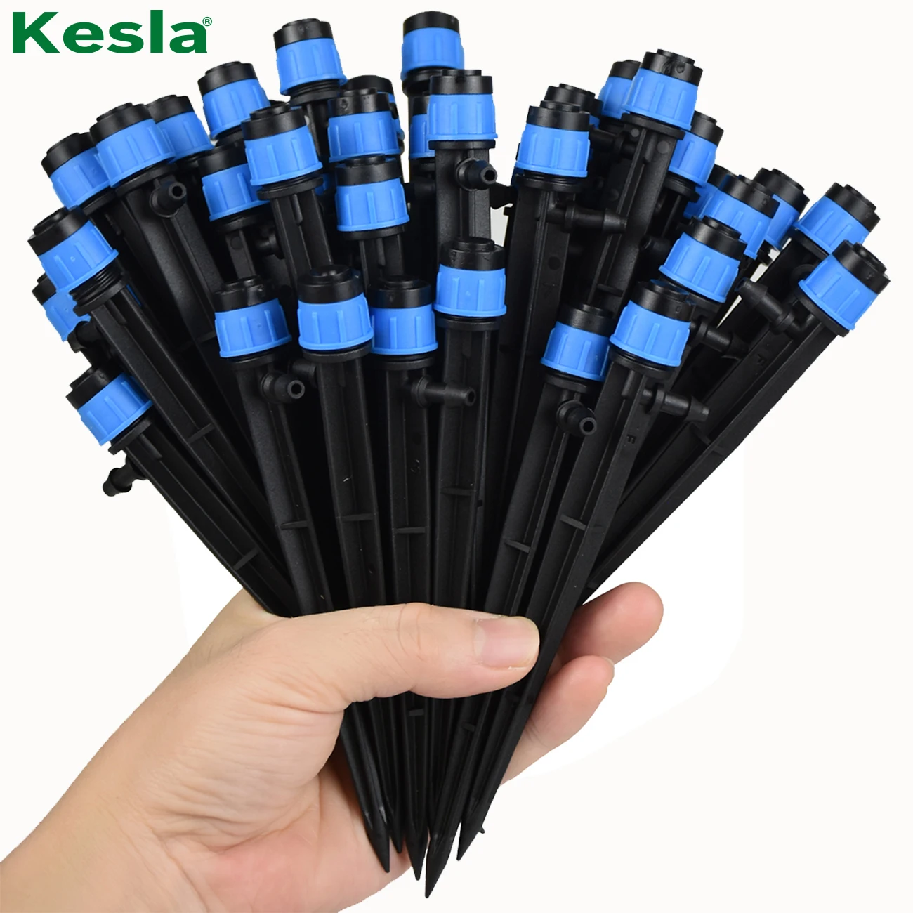 KESLA 30pcs Adjustable 360° Garden Sprinkler Nozzle 13CM for 4/7mm Hose Drip Irrigation Watering System Kit Pot Plant Greenhouse