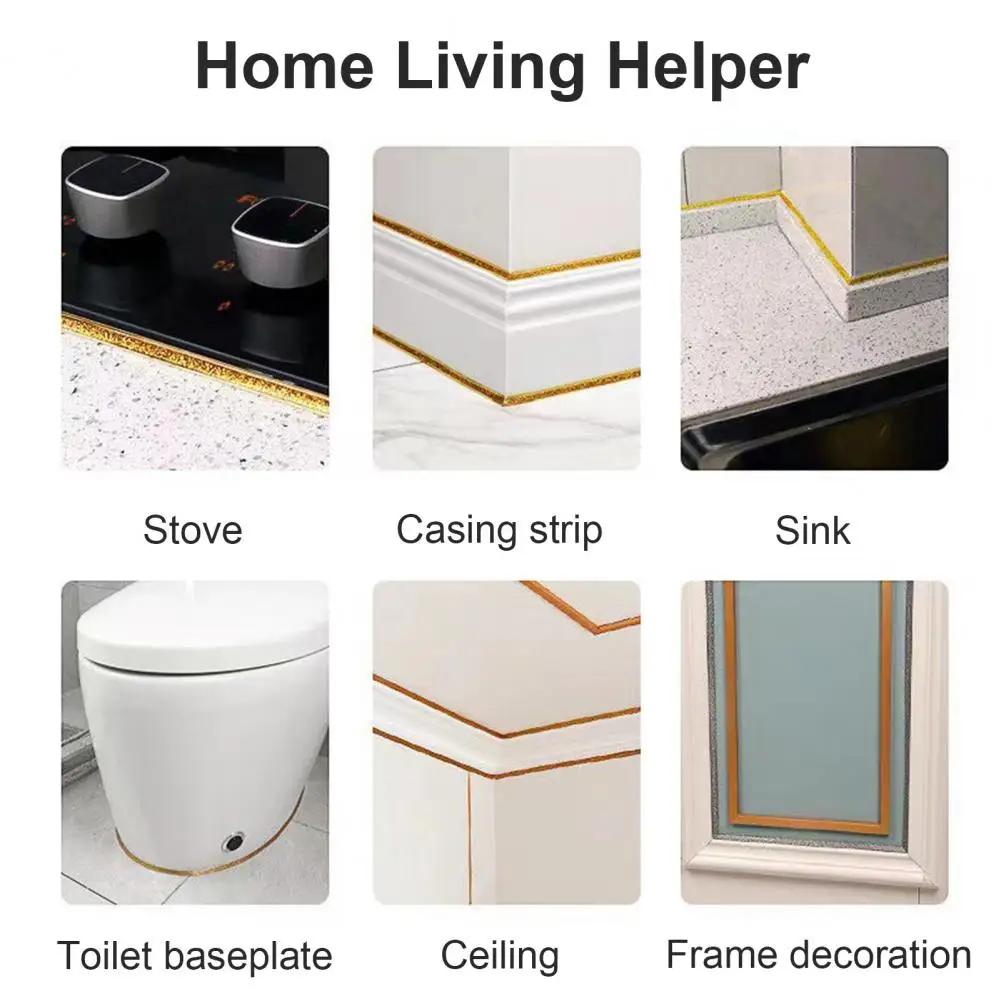 Waterproof Tile Gap Tape Tile Gap Tape Roll 300cm Waterproof Ceramic Tile Gap Tape Self-adhesive Caulk Strip for Bathtub Shower