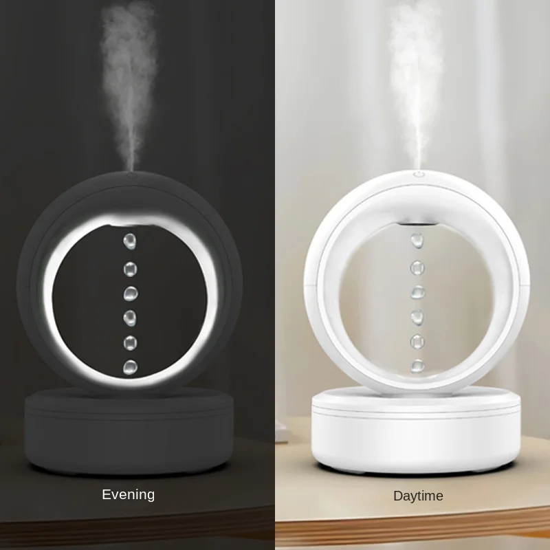 Anti-gravity Backflow Water Droplets Humidifier Fog Amount Can Add Essential Oil Ight Spray Silent Aroma Essential Oil Diffuser