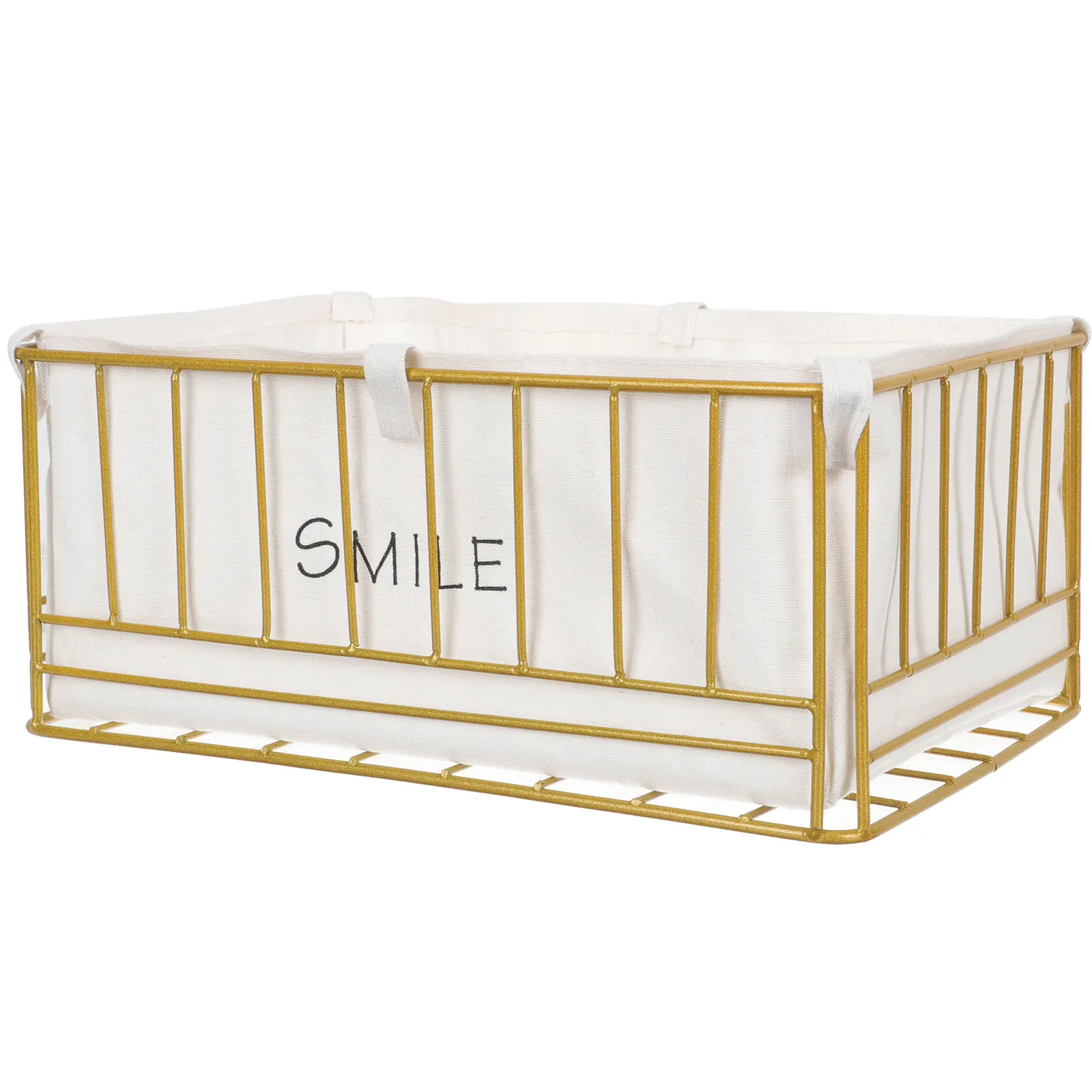 

Metal Wire Storage Basket for Desktop ganization Sundries ganizer Fabric Liner Perfect for Fruits Books Magazines Toys Pet