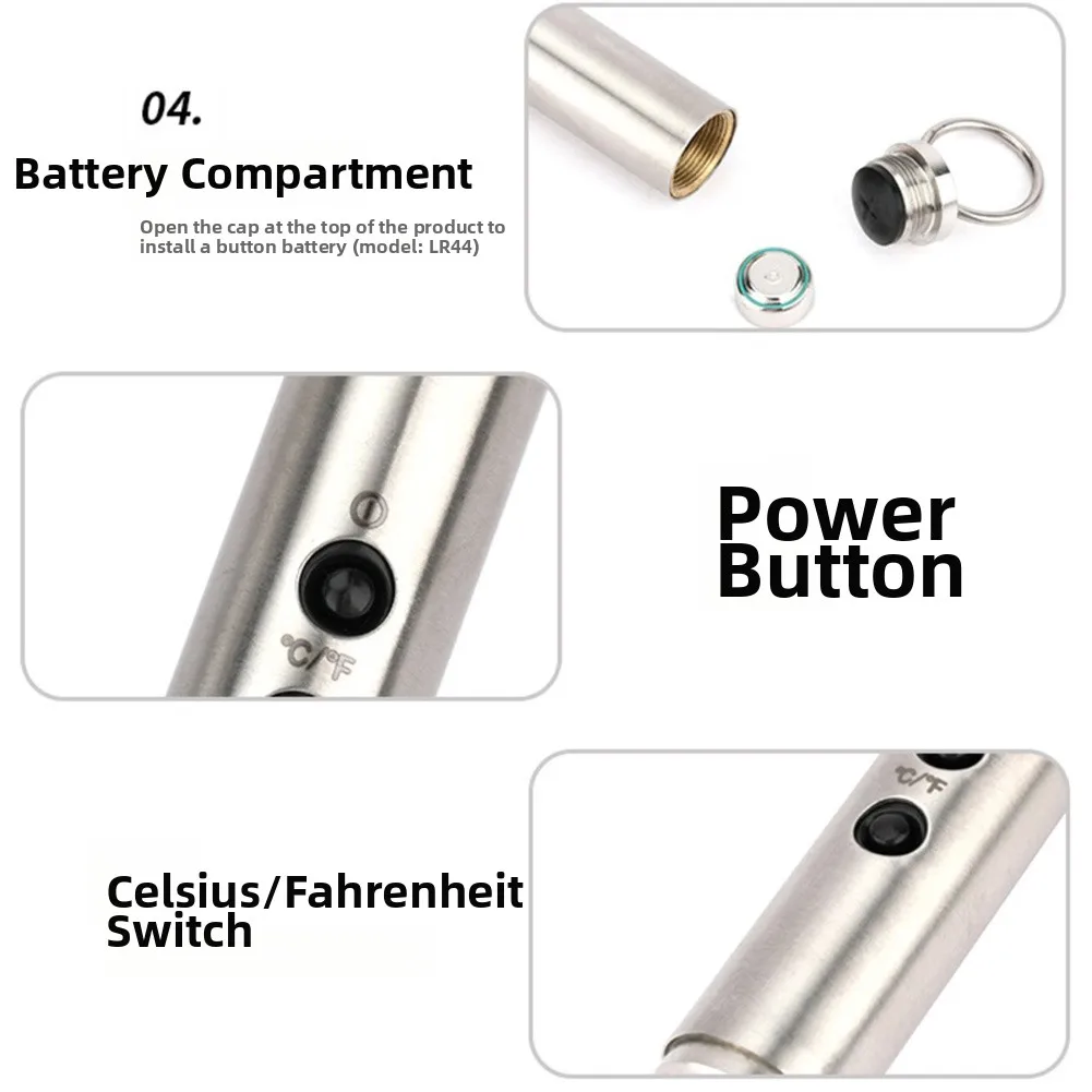 Meat Temperature Meter with Clear Backlit LCD Display for Accurate Readings in For Baking Roasting and Grilling Tasks