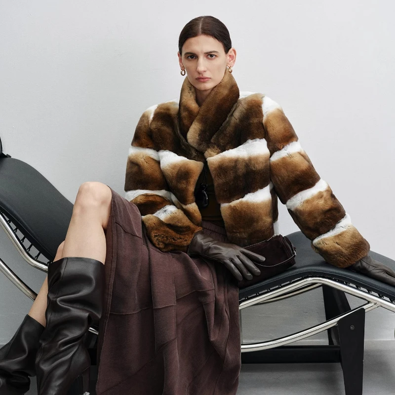 YOLAIFAIRY Herbst- und Winter-Totoro- und Rex-Kaninchen-Langarmpelzmantel im Pendler-Stil, entspannte Weste/Weste Yng Turismo 2025