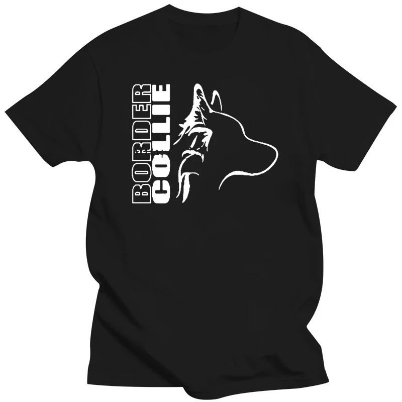 WEELSGAO Men Border Collie Gut T-shirt Street Short Sleeve Cotton Custom Tshirt Men Boy Border Collie Dog Team Tops Clothing