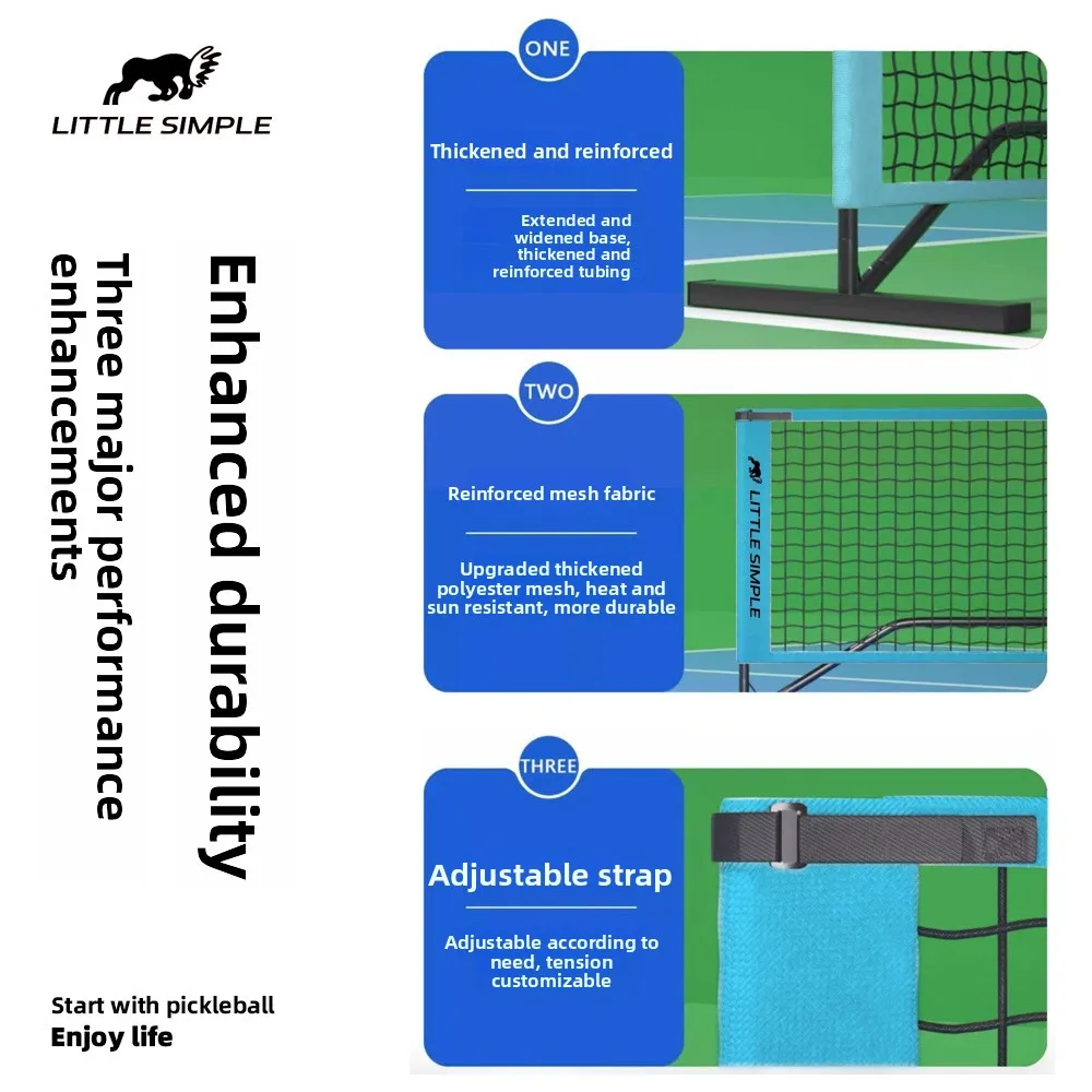 Portable Outdoor Pickleball Net Set Tournament Level Handheld Litesenborg Tennis Net Kit for Sports Fitness Fans Supplies