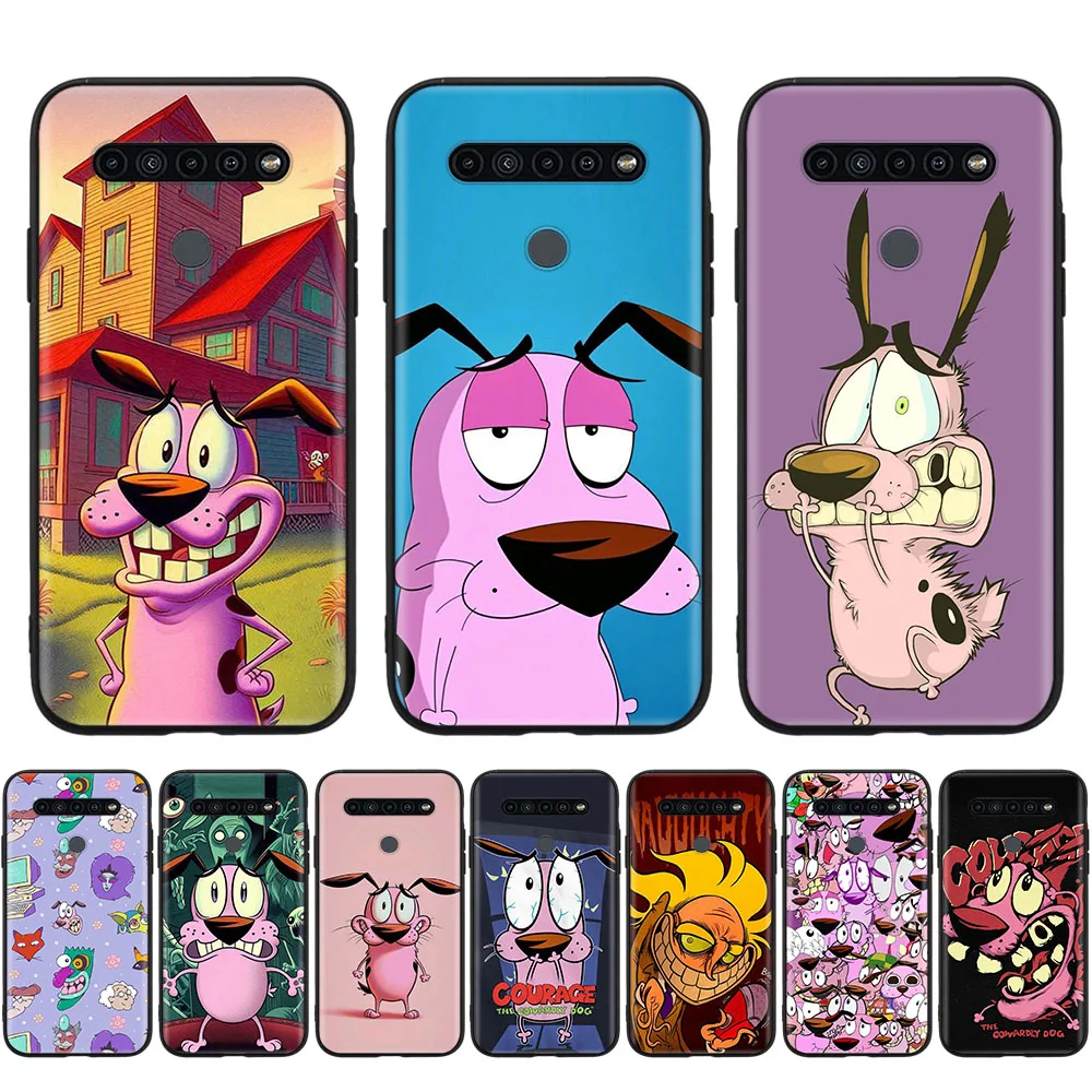 Чехол Cowardly Dog для VIVO Y93 Y76 Y30 Y91 Y55S Y76S Y73 Y69 Y50 Y71 Y81i Y55 Y74S Y81 Y95 5G, черный чехол