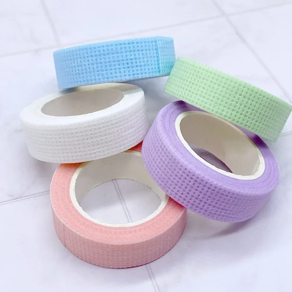 5Pcs/lot Eyelash Extension Tape Breathable Medical Non-woven Adhesive Tape Eyelash Patch Tapes Cutter Cutting Tool for Beauty