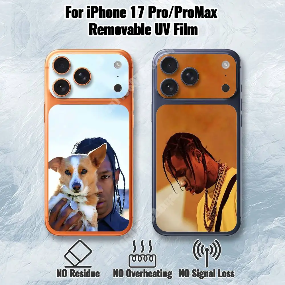 

Rapper T-Travis Scott-S Utopia Removable UV Film for iPhone 17 Pro 17 ProMax HD Decal Skin