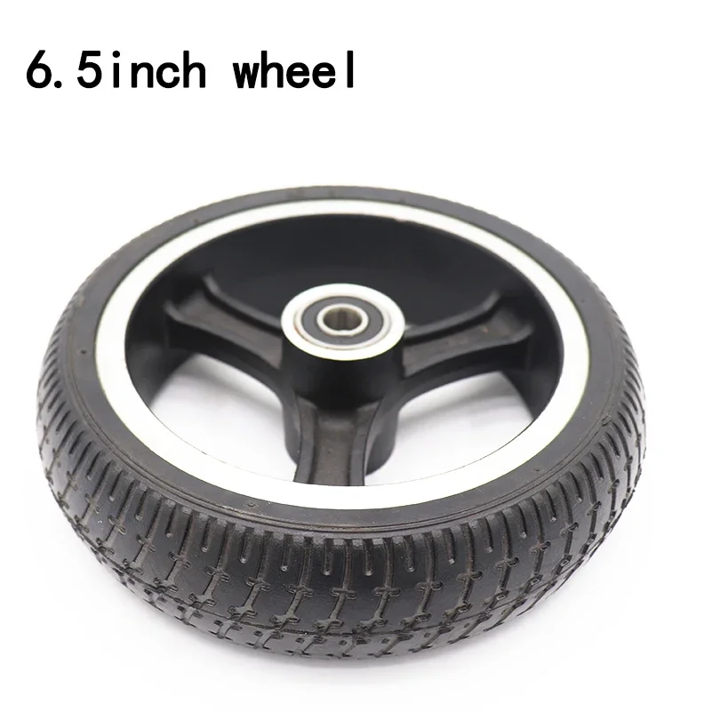 

6.5 inch scooter solid non-slip tires part for electric bike motorcycle with non pneumatic rubber wheel and alloy hub