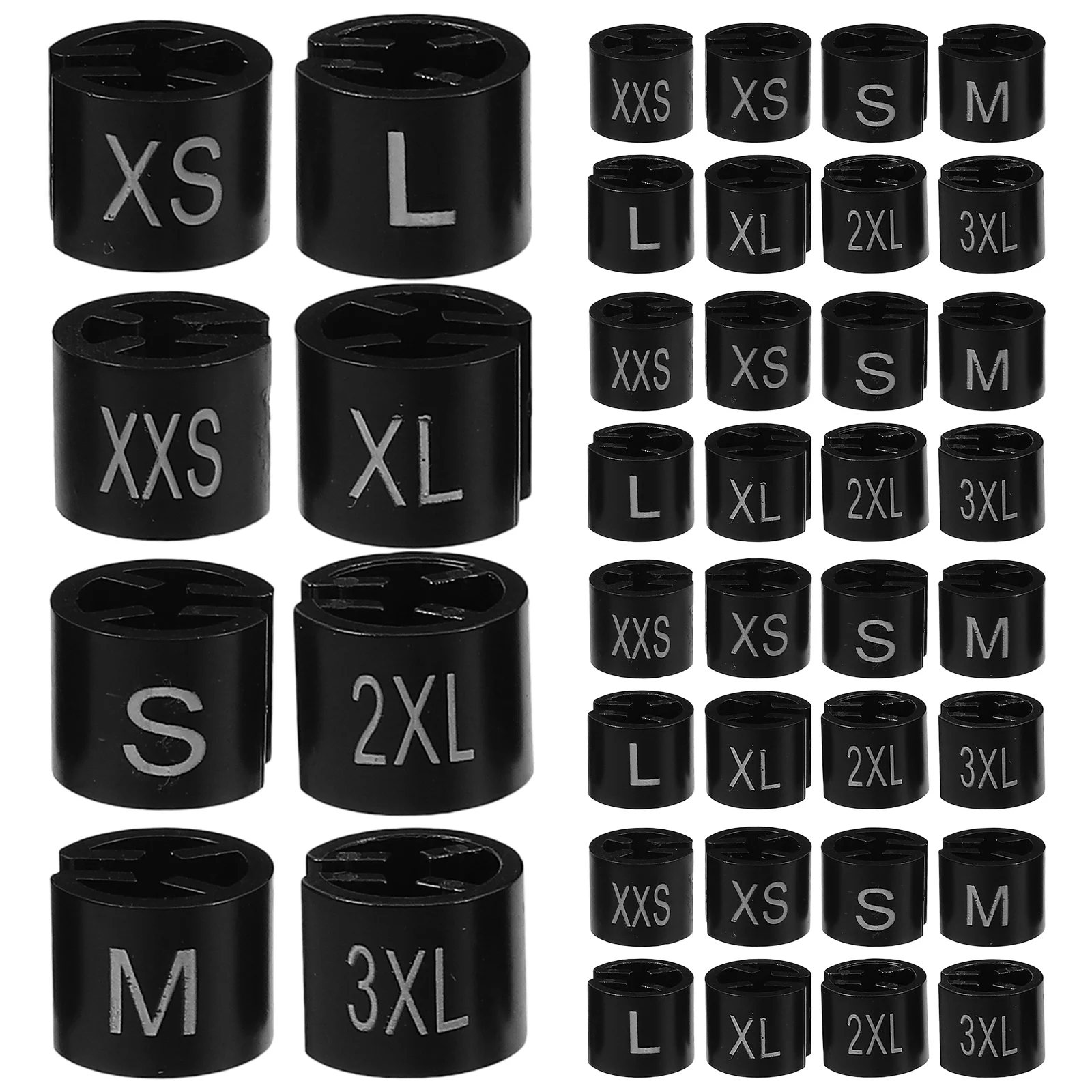 

400pcs Size Markers Clips Colored Plastic Tags for Clothes Pants Shoe Sizes Tags Organizing Storage Solutions