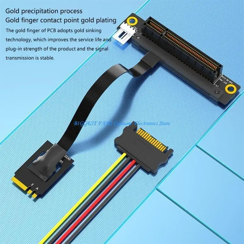 M.2 AE to PCIe 1X 4X 8X 16X Adapter Cable Extender Risers for Graphics Card