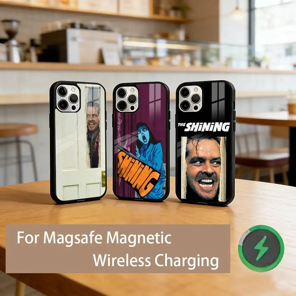 

T-The S-Shining Film Phone Case For iPhone17,16,15,14,13,12,11 Plus,Pro Magnetic For Magsafe Wireless Charging