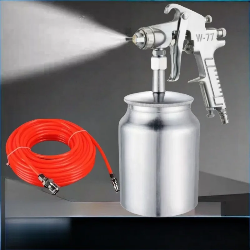 F75 W71 Paint Spray Gun Pneumatic High Atomization Upper Lower Cup for Car Auto Body Repair Painting Tool