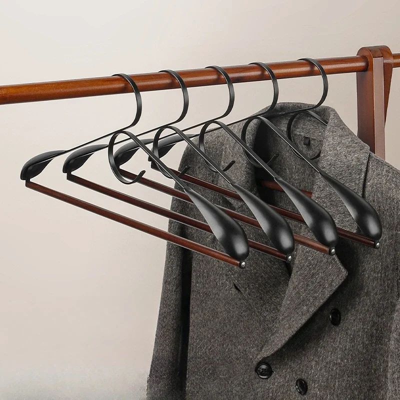5CM Wide Shoulder Suits Hangers,Luxury Heavy Duty Jackets Hanger with Tie Belt Hook for Closet,Iron Wardrobe Storage Organizers