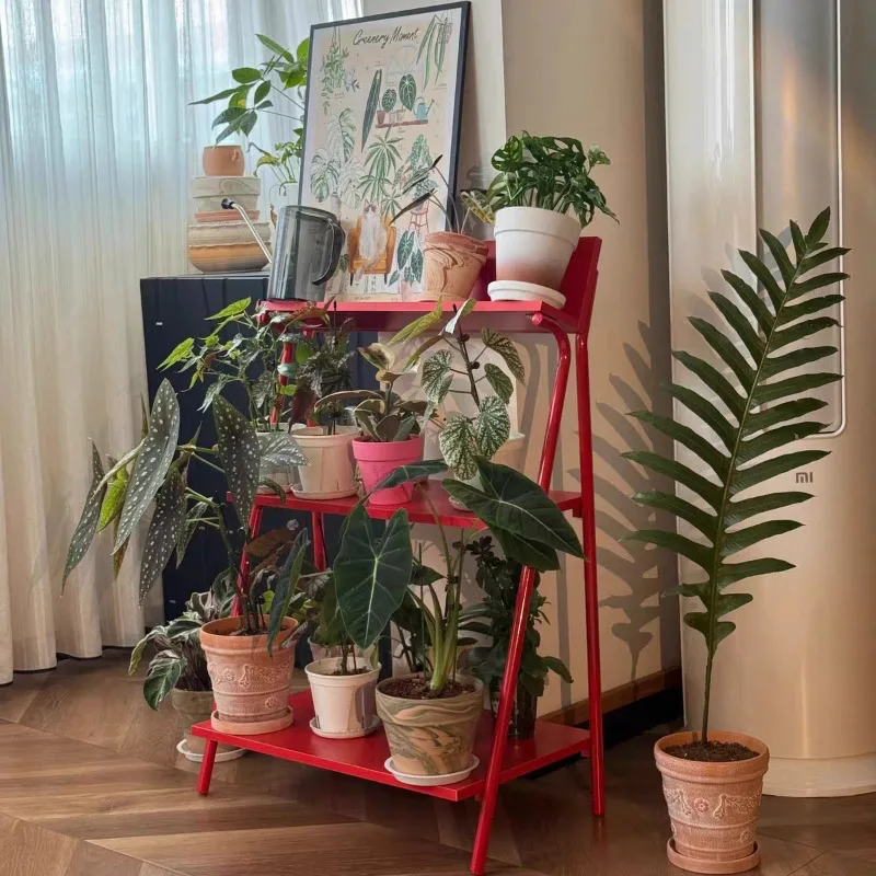 Indoor Pot Multiple Flower Stand Plant White Garden Big Flower Stand Corner Metal Arredo Giardino Home Decoration Accessories