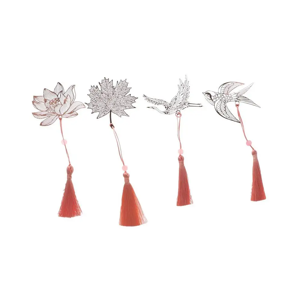 Gift Teachers'Day Gift Reading Marker Metal Reading Bookmark Book Paginator Hollowed Leaf Flower Bookmark Book Page Marker