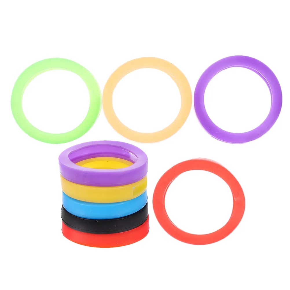 

9Pcs Silicone Key Caps Flexible Soft Key Covers Rings for Color Coding Car Keys Identifier Protector Keys Cap