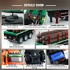 Huina-rcリモートコントロールトラック、合金車、木の輸送機、軽い音、エンジニアの車、クリスマスプレゼント、1313、1312、1、18、9ch 4