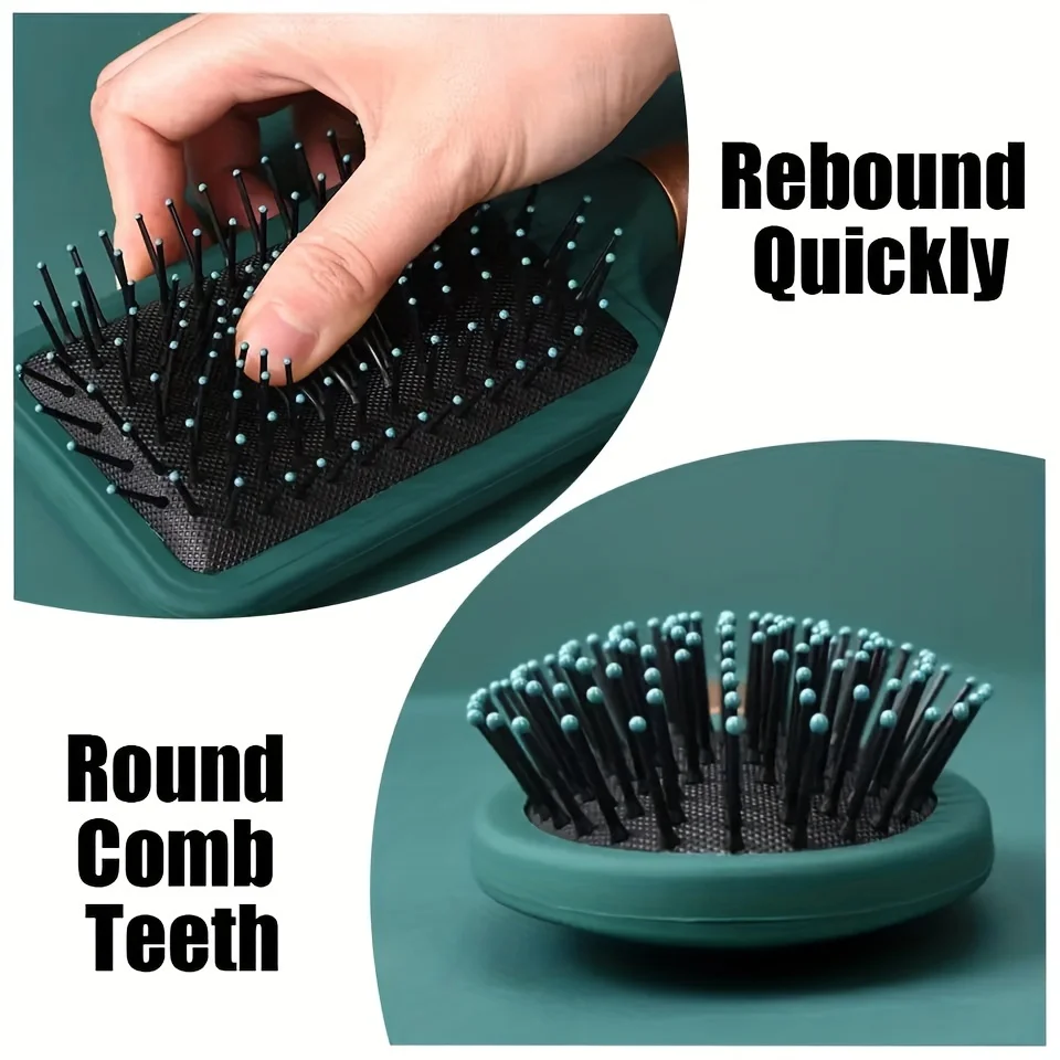 

3Pack Massaging Scalp Air Cell Comb Makeup Hairbrush Set, Men's and Women's Hairbrushes, Nylon Bristle Daily Brushing Hairbrush