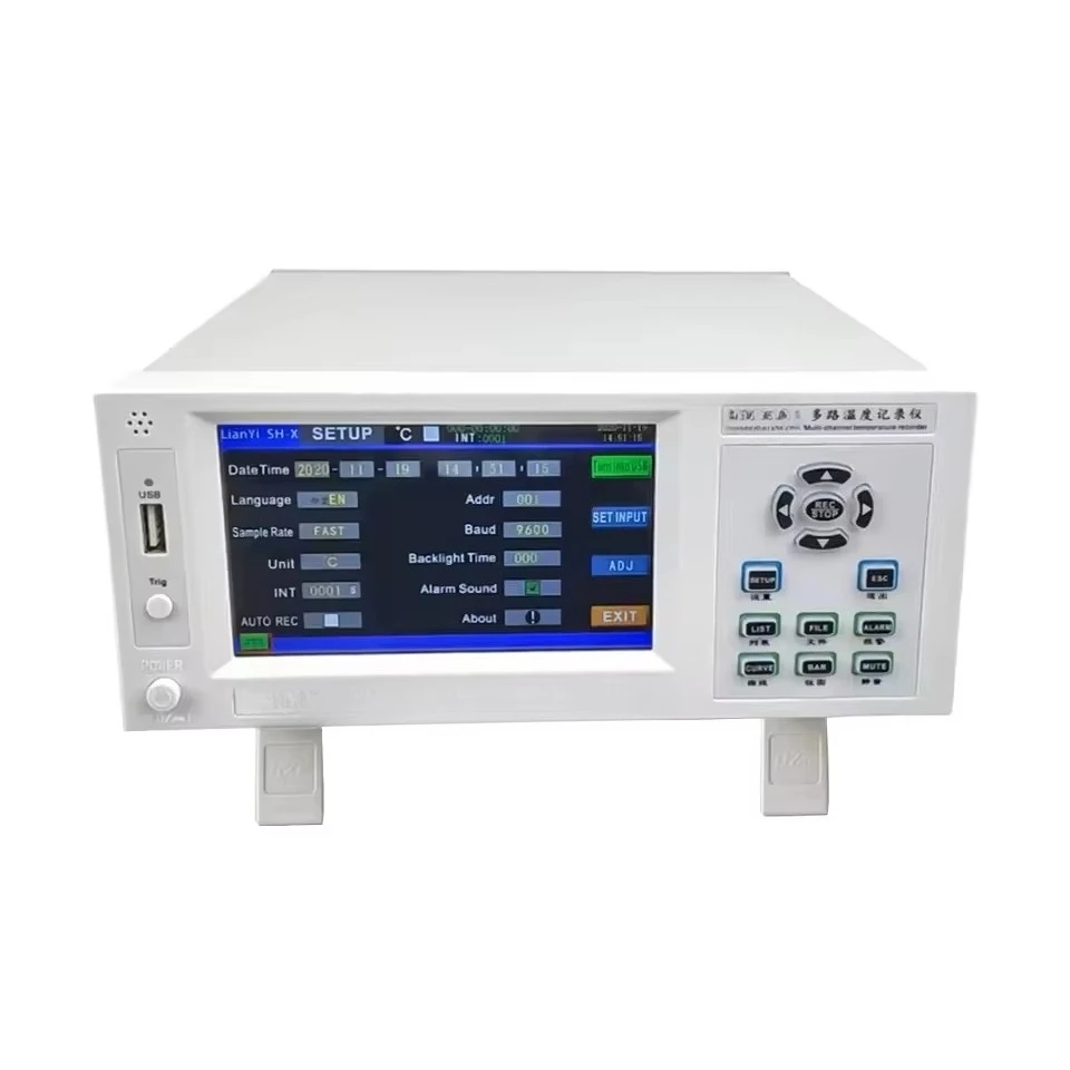 RS232 Industrial Temperature Data Logger Plastic LCD Display Customized OEM/ODM High Precision 0.2%F.S 1-64 Channels Indoor IP55