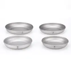 Keith Titanium Plate Camping Titanium Dishes Saucer Outdoor Tableware Camping Plates Cutlery