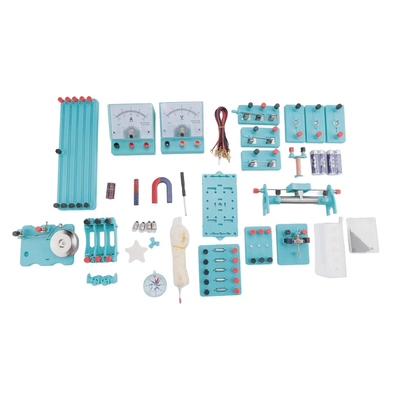 Kids Electricity Circuit Learning Kit Physics Experiment Kit Basic Educational ABS Electricity Magnetism Learning Tool-ABAM