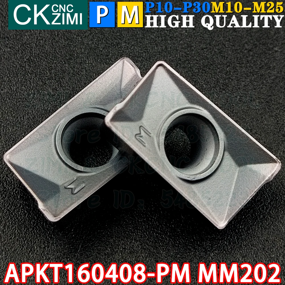 APKT160408-PM MM202 APKT 160408 PM MM202 น.คาร์ไบด์สแควร์ไหล่มิลลิ่งแทรกเครื่องมือ APKT 1604 APKT1604 PM CNC Indexable เครื่องกลึงโลหะเครื่องกลึงโลหะเครื่องมือตัด