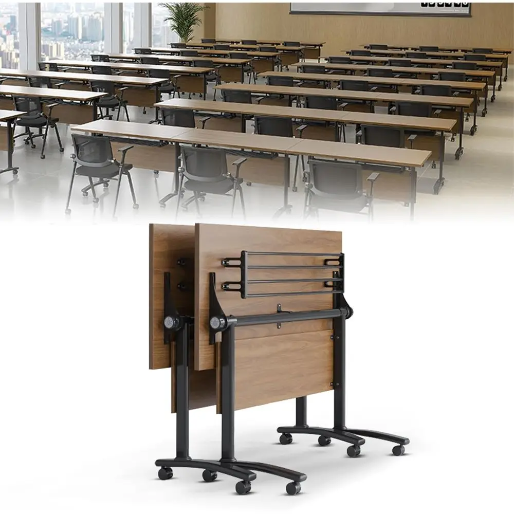 

Double Pack 3.9ft Rolling Conference Tables with Silent Wheels for Training, Meetings, and Classrooms (47.2 x 23.6 x 29.5)