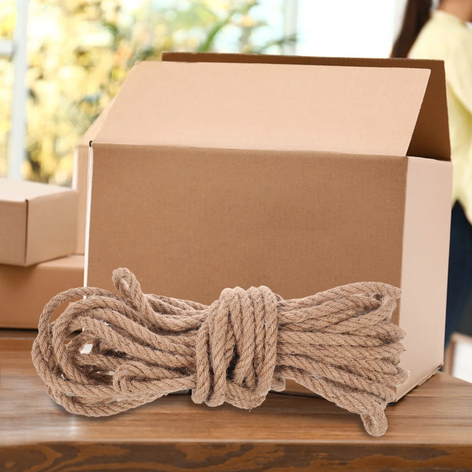 

Truck Packing Rope Cat Scratching Post Home Decorating Crafts Porch Swing Gardening Light Brown Braided Camping