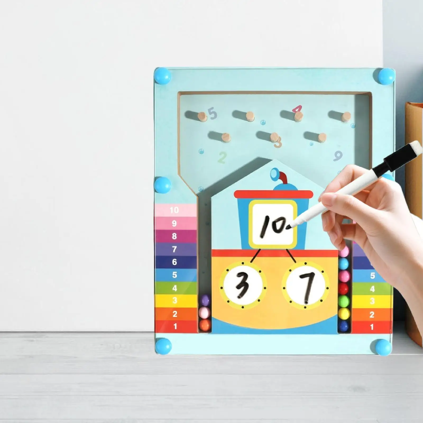 Houten tellen getallen bord nummer berekening leermiddelen wiskunde speelgoed nummer rekenkundig leren voor kinderen nieuwjaarscadeau