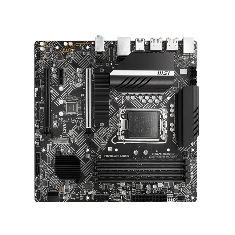 MSI PRO B660M-A DDR4 Motherboard LGA1700 128G SATA3 M.2 PCI-E 4.0 USB3.2 support Intel i5 i7 i9 Mirco-ATX used motherboard