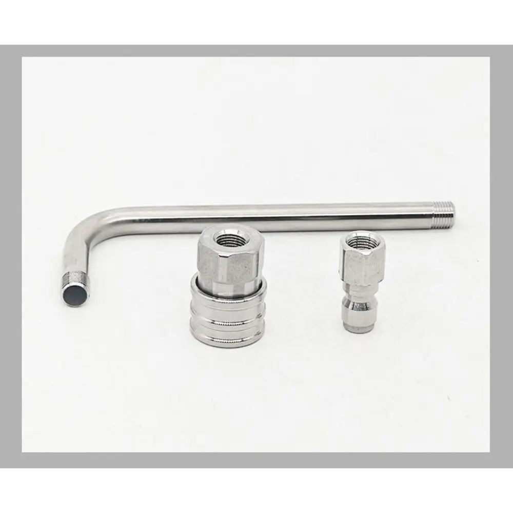 1Pcs Stainless Steel Pressure Washer Extension Rod 4000PSI Finger Grip Handle Quick Connect Spray Torch 1/4 Quick Connect