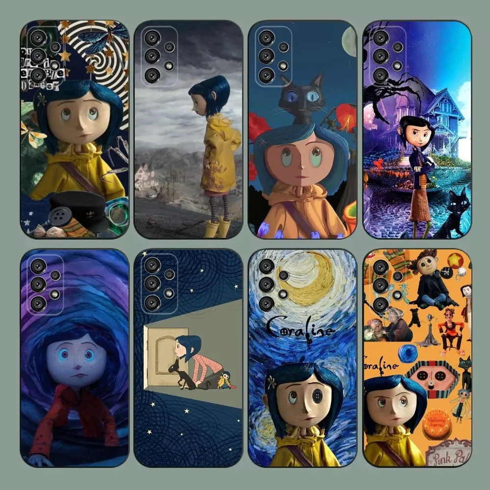 

C-Coraline And The Magic Door Phone Case For Samsung Galaxy A20,A21s,A22,A31,A32,A52,A53,A72,73,A80,A91 Soft Black Cover