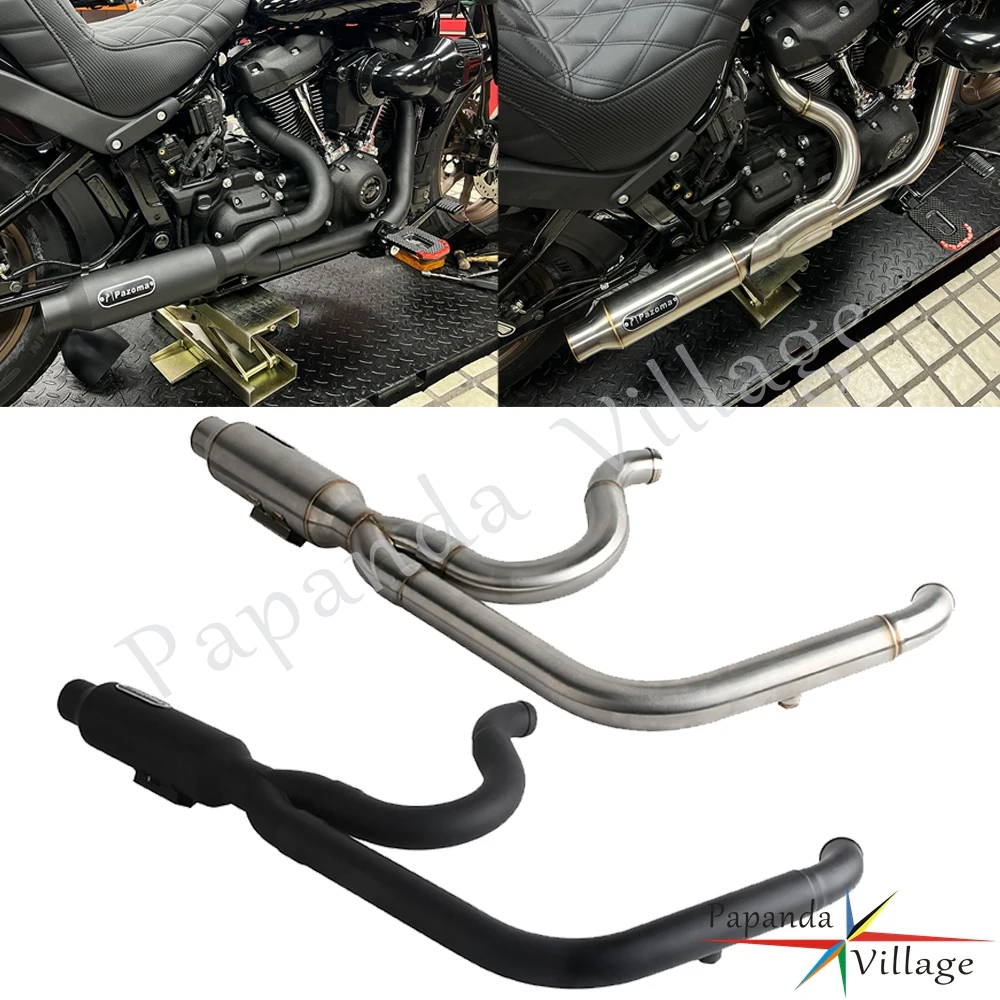 

Глушитель выхлопной трубы мотоцикла 2-в-1 для Harley M8 Softail Low Rider S ST Fat Street Bob Standard Slim Deluxe FXLR 2018-2025