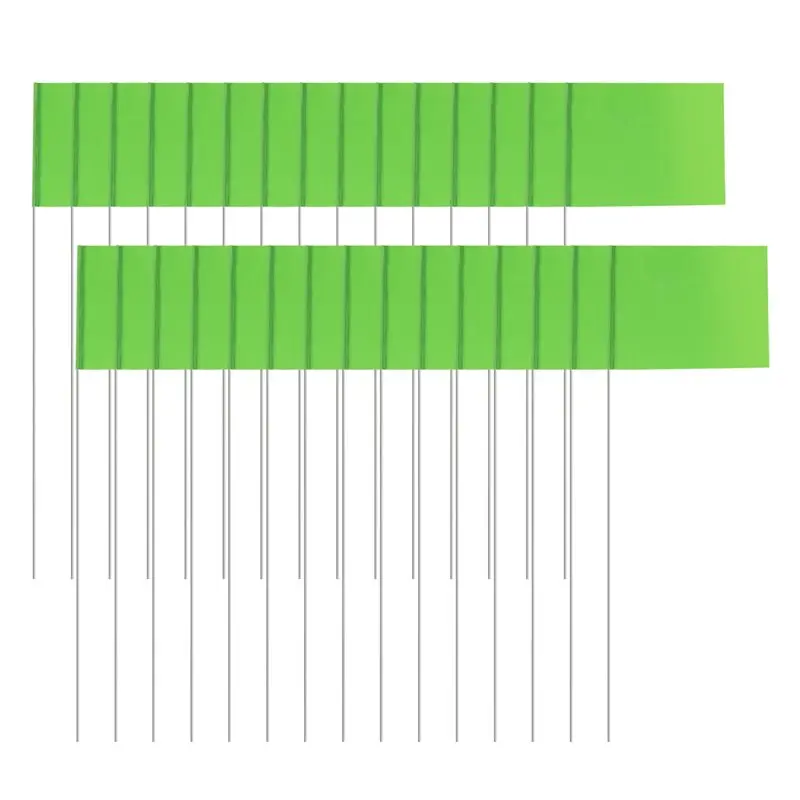AWAH Marking Flags Marker Flags For Lawn 30 Pack, PVC Small Flags,Marking Flags Lawn Flags, Garden Flags,Survey Flags, Durable G