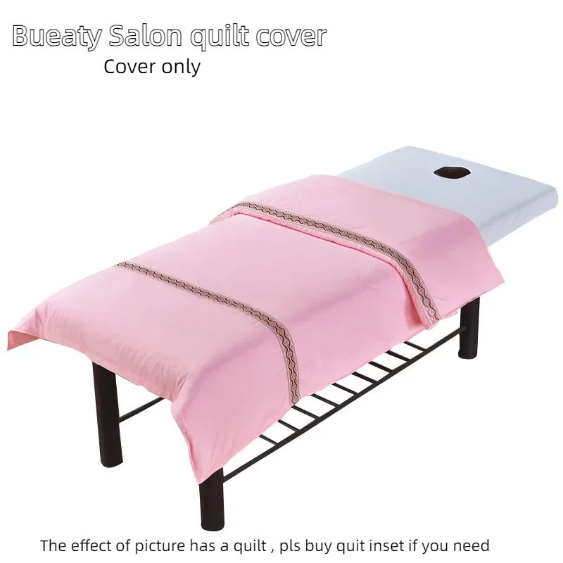 

9 Colors Skin Friendly Cotton Bueaty Salon Dulvet Cover SPA Massage Bed Table Quilt Cover Soft Cotton BedCover No Insert