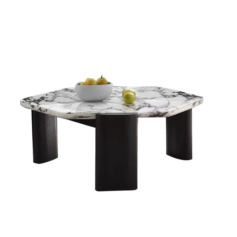 

living room household small apartment Nordic designer light luxury round coffee table combination