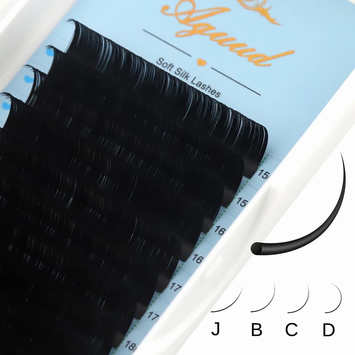 

AGUUD Russian Volume J B C CC D Curl Eyelash Matte Black Natural Soft Faux Classic Korea Silk Lash Extension Makeup