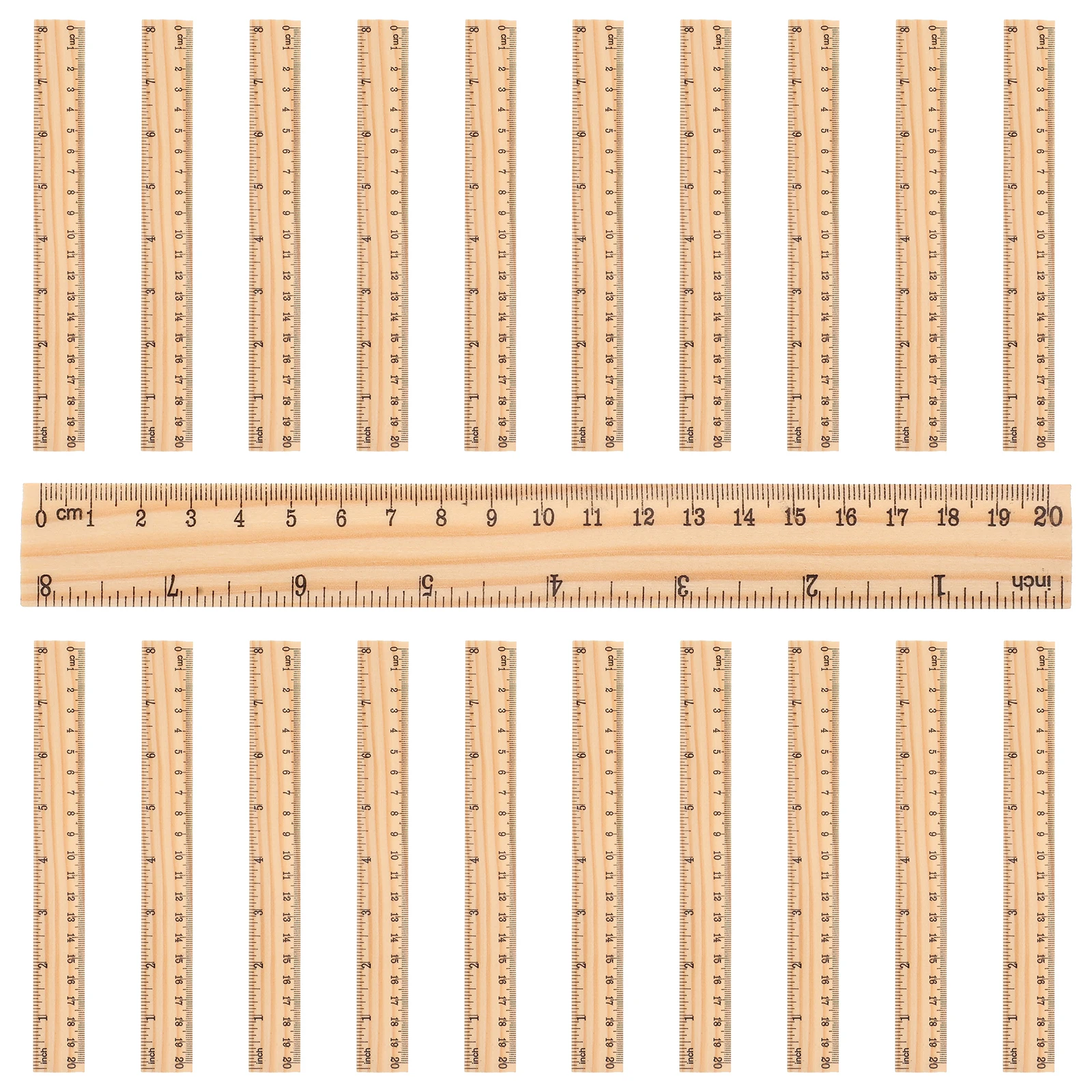 20 قطعة مسطرة خشبية 30 سنتيمتر حافة مستقيمة احترافية لرسم الهندسة قياس مستلزمات الطلاب مكتب المدرسة الاستخدام المنزلي #3