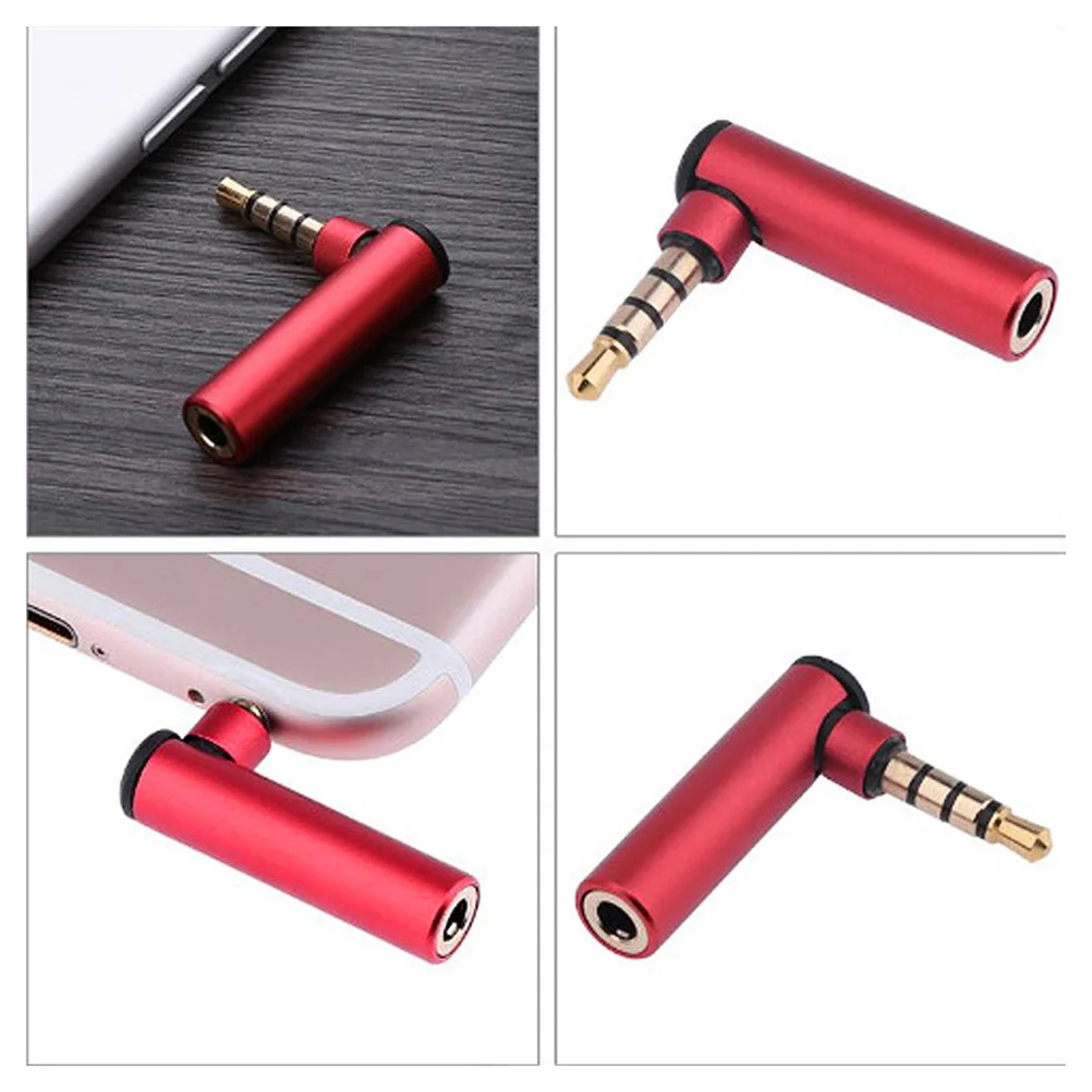 3 Pcs Audio Converter Adapter 3.5mm Male to Female Right Angle Headphone Transducer for Phone Earphones Stereo Mono